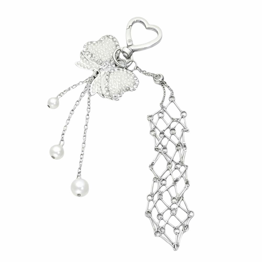 Mini Net Pocket Lipstick Bag Keychain Cherry Lipstick Cover Key Ring Makeup Storage