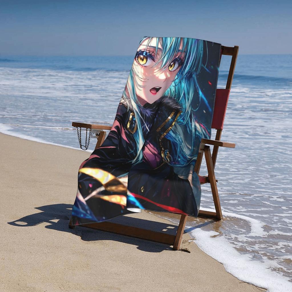 Galactic Anime Warrior Girl Bath Towel - Soft, Super Absorbent & Unique Design for Everyday Use & Perfect Gift for Anime Fans