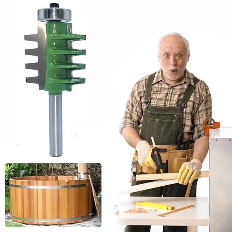 Milling Cutter 8mm Shank Router Bits Finger Joint Glue Cutter for Wood Cone Tenon Carpentry Wood Trimming Woodworking Tools