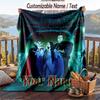 Custom Text Flannel Throw Blanket, Lightweight Cozy Bed Sofa BlanketThe Munsters