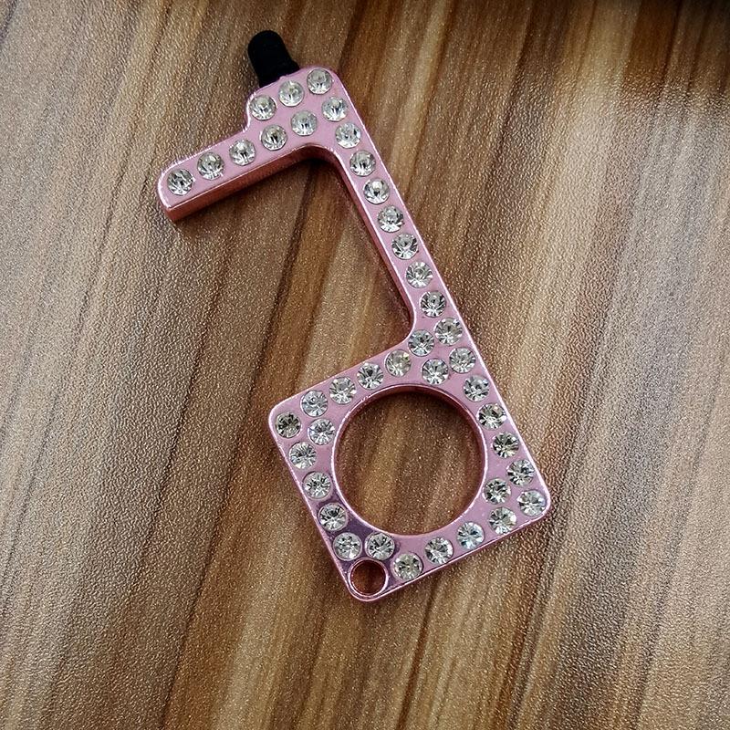 EDC Contactless Zinc Alloy Pendant Keychain Touchscreen and Elevator Opener