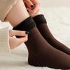 Women/Men Winter Warm Thicken Thermal Wool Cashmere Snow Black Skin Seamless Sock Velvet Soft Boots Floor Sleeping Socks