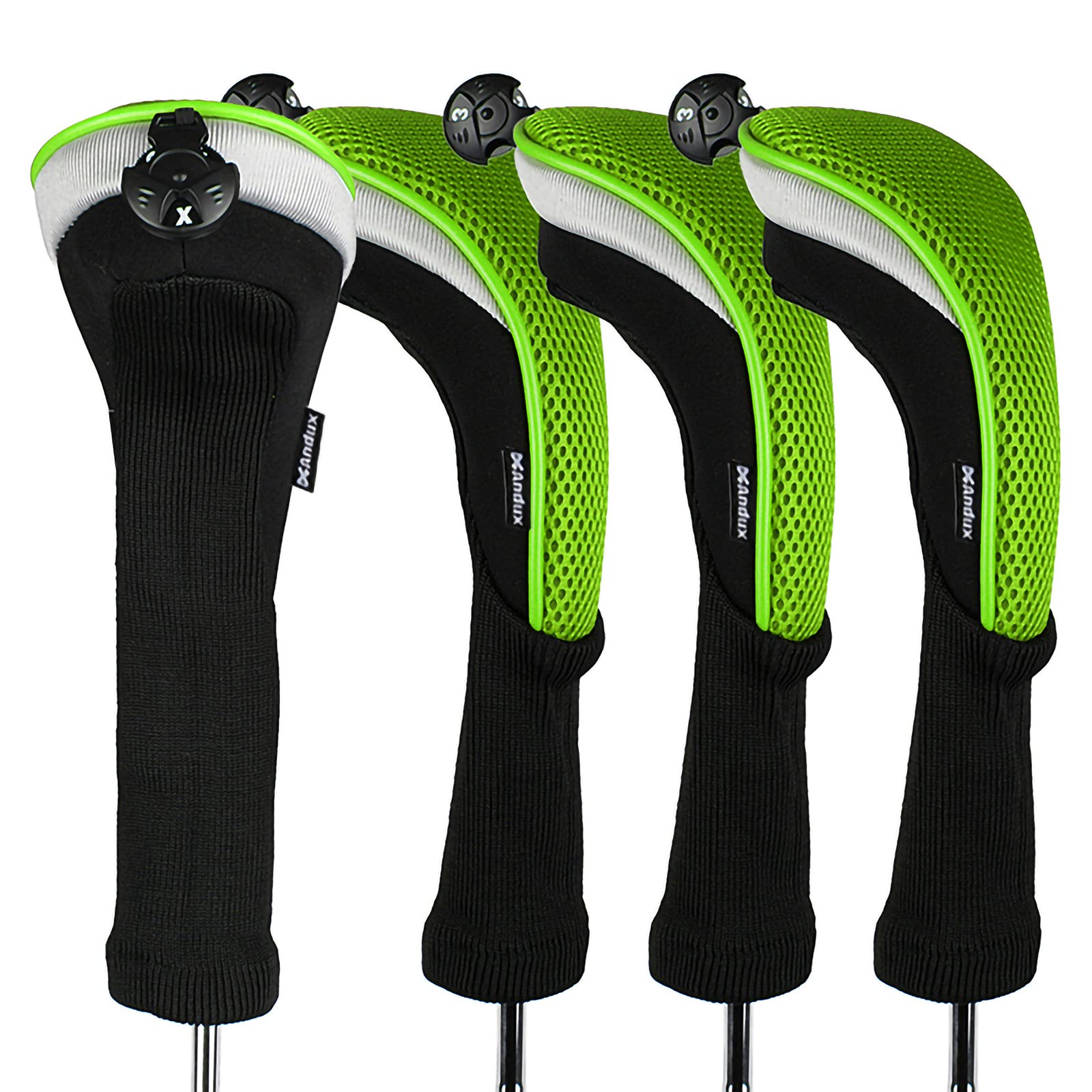 

Andux Long Neck Golf Hybrid Club Head Covers with Replaceable Number Tags Set of 4 CTMT-02 (Green)