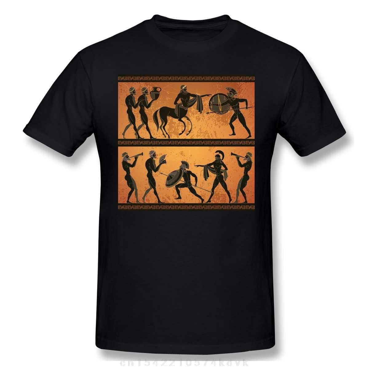 Men Tshirt Summer Tops for T Shirt Men Short Sleeve Ancient Greece Scene With Black Figure Ancient Greek MythologyT-Shirt - M... S разноцветный