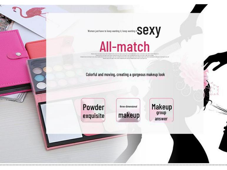 Set Machiaj Lameila 33 Culori: Blush strălucitor, Ruj, Noroi pentru buze, Pudră pentru sprâncene, Paletă de farduri de pleoape - Perfect pentru spectacolele de scenă de Ziua Copilului.