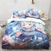 Kawaii Gawr Gura Cute Girl My Angle Bedding Set Printed With Pillowcase Bed Duvet Cover Soft Single Double Queen Super King Size