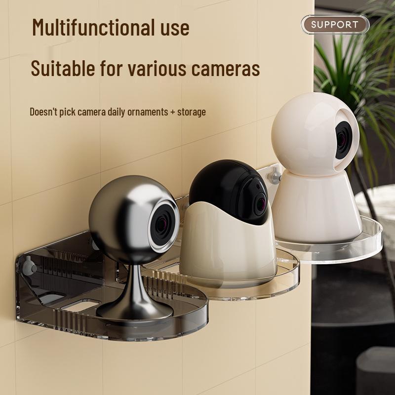 Punch-Free Wall-Mounted Camera & Router Shelf for Indoor/Outdoor Use