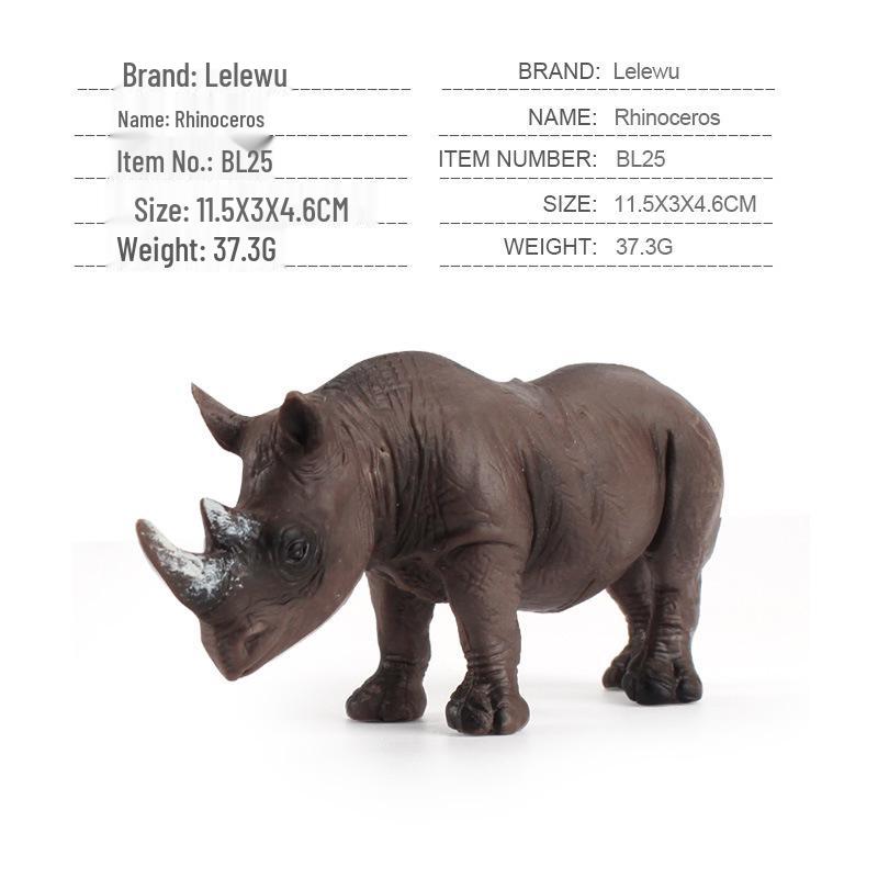 12-Piece Wild Animal Figurine Set: Hippo, Lion, Zebra, Rhino - Educational Models for Kids