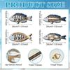 4Pieces Seasides Inspireds Wooden Wall Art Handmade Fish Decorations for Entryway Hallway Interior