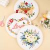 New Love Letter Flower Home Embroidery Handmade Diy Material Package Embroidery