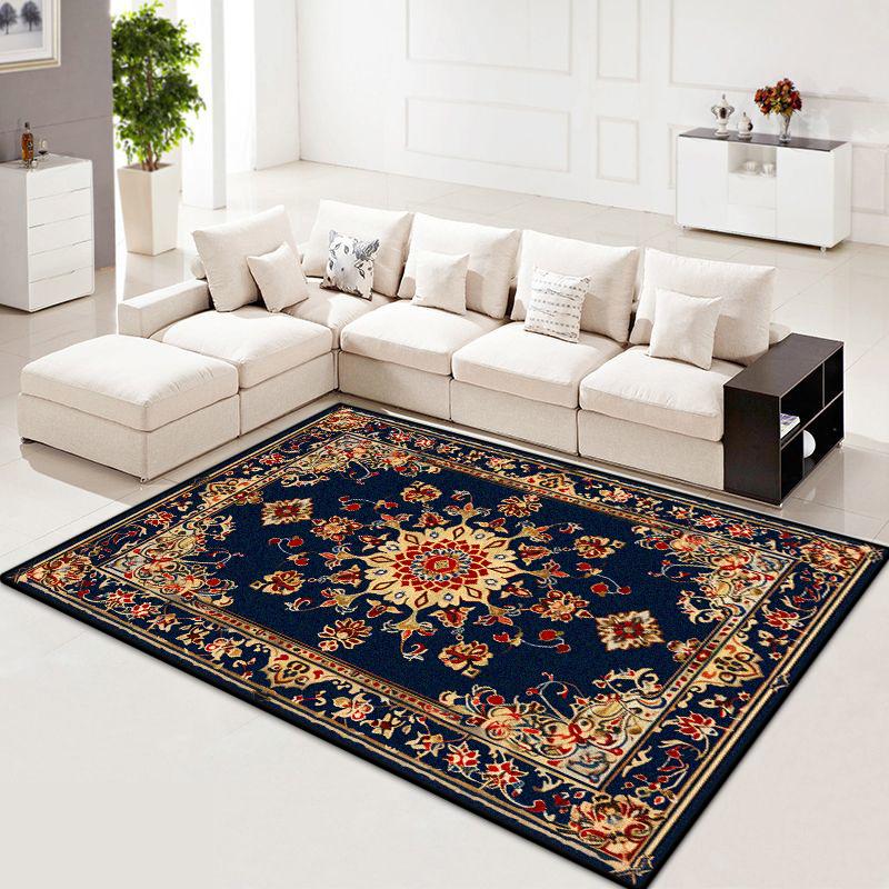 Luxury Home Decoration Persian Border Design Living Room Rug Soft Non-slip Bedroom Decor Bedend Carpet Easy Clean Sofa Table Mat