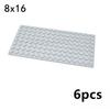 6Pcs MOC 8x16 Dots Thin Building Block Base Plate 92438 High-Tech Educational Bricks Toy