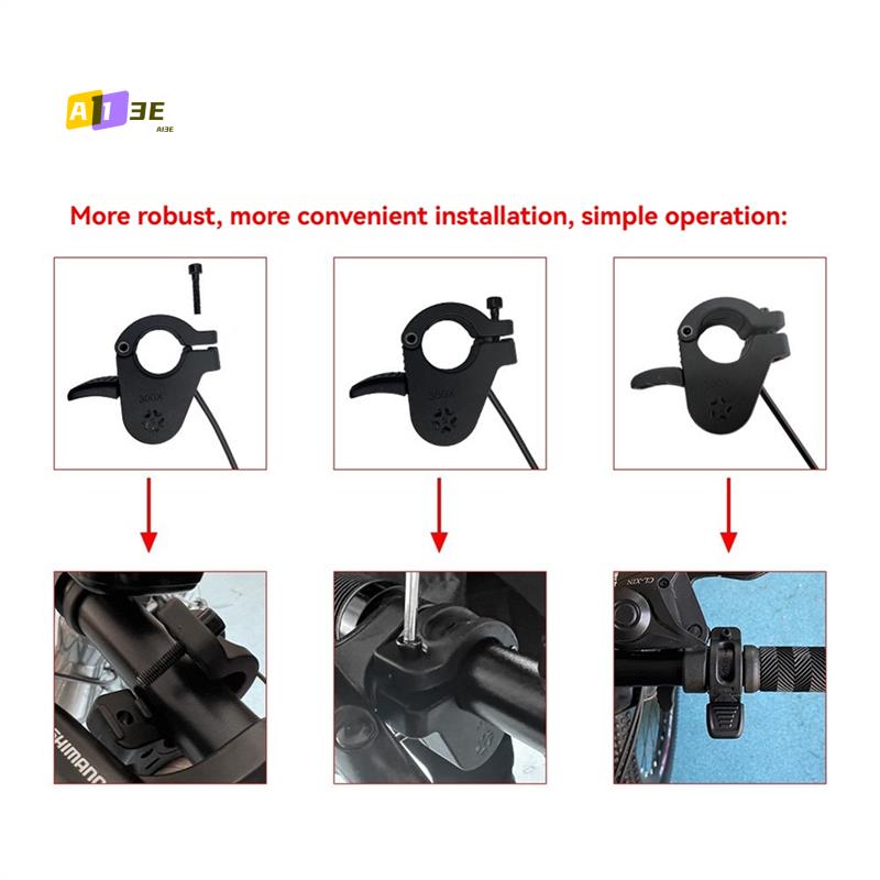 A03E-300X E-Bike Thumb Throttle For Electric Scooter Accelerator Right/Left Hand Throttle 24V 36V 48V 72V Waterproof 3PIN