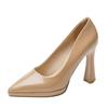 High Heels Women's Casual Patent Leather Sexy Simple Wind Shallow Mouth Single Shoes Women's Spring and Summer New Models