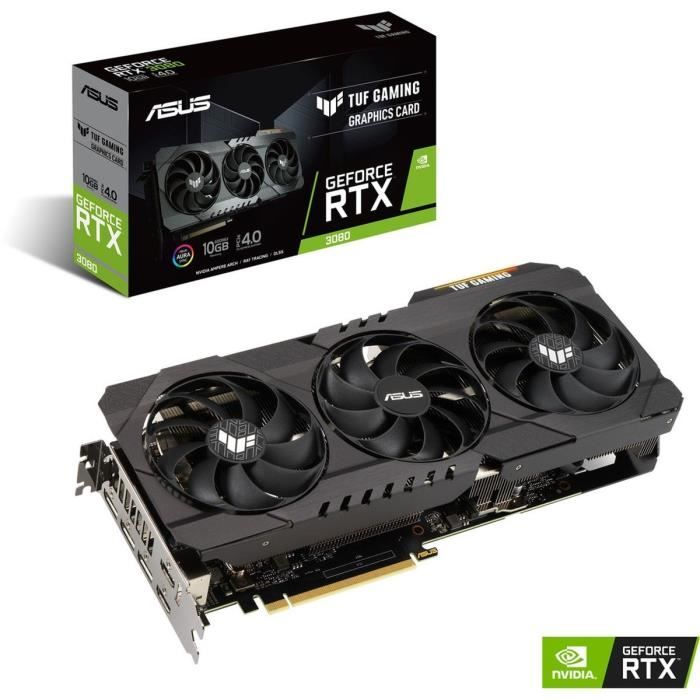 Tarjeta Gráfica - LHR - ASUS - RTX 3080 - 10GB - GDDR6 - PCIe 4.0 - 2 x HDMI / 3 x DP (90YV0FB5-M0NM00)