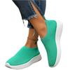 Women Breathable Lightweight Flyknit Slip On Sneakers Soft Sole Casual Flat Walking Shoes for Summer Outdoor Indoor Use