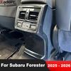 For Subaru Forester 2025 2026 Carbon Fiber Car Armrest Box Rear Air Condition Vent Outlet Cover Trim Inteiror Accessories