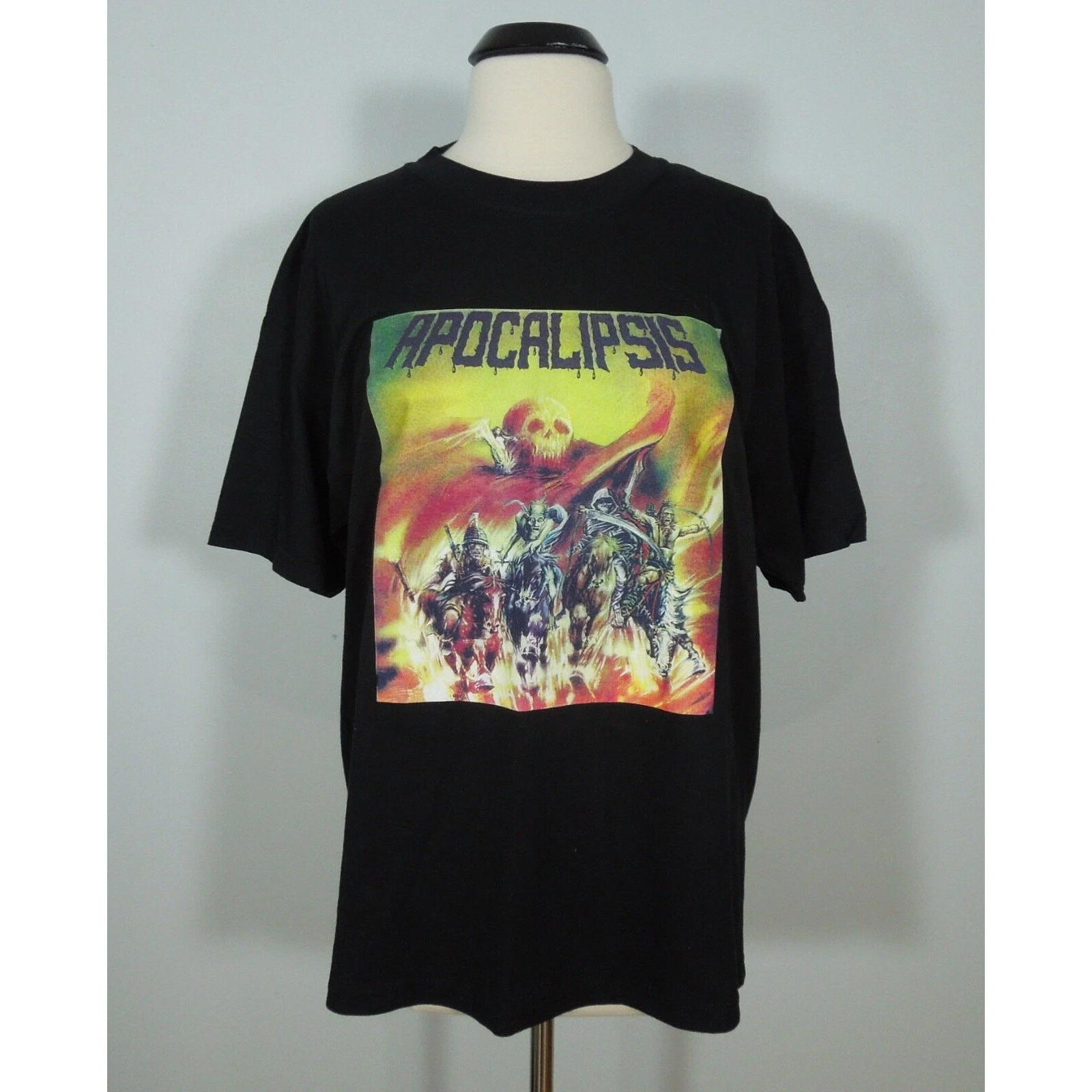 APOCALIPSIS Band Logo 2XL T-Shirt Black Mens Band Logo 4XL