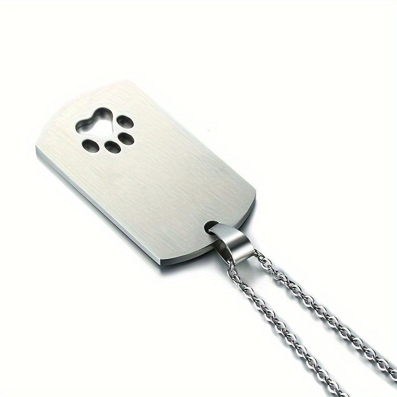 Klasyczny modny minimalistyczny naszyjnik z nadrukiem łapy psa, akcesorium na szyję