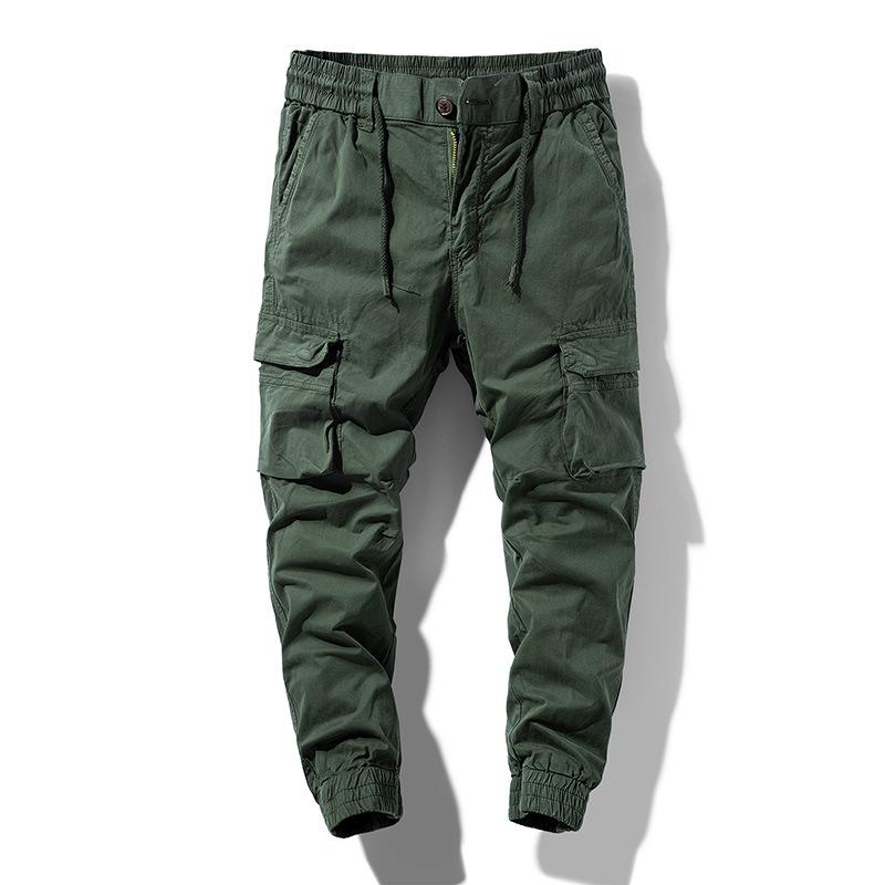 

Summer outdoor overalls wear-resistant and dirt-resistant loose pants casual pants men s high-end men s pants high-end men s clothing 38 армия зеленый