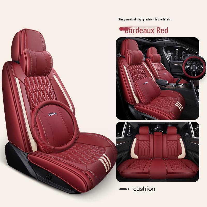 Universal Leather Car Seat Cover: Easy-to-Clean, Four Seasons Use
