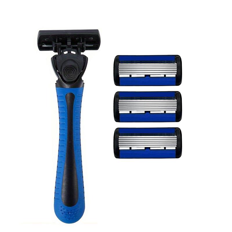 1 szt. Bezpieczna maszynka do golenia, 6-warstwowa manualna maszynka do golenia, Zmywalne, opływowe ostrze ze stali nierdzewnej do podróży i użytku domowego