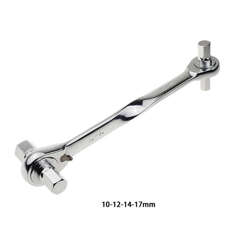 1PCS High Quality CR-V Ratcheting Allen Wrench Ratchet Wrenches Key Hex Multi-Tools Double End Spanner Metric 4-17mm