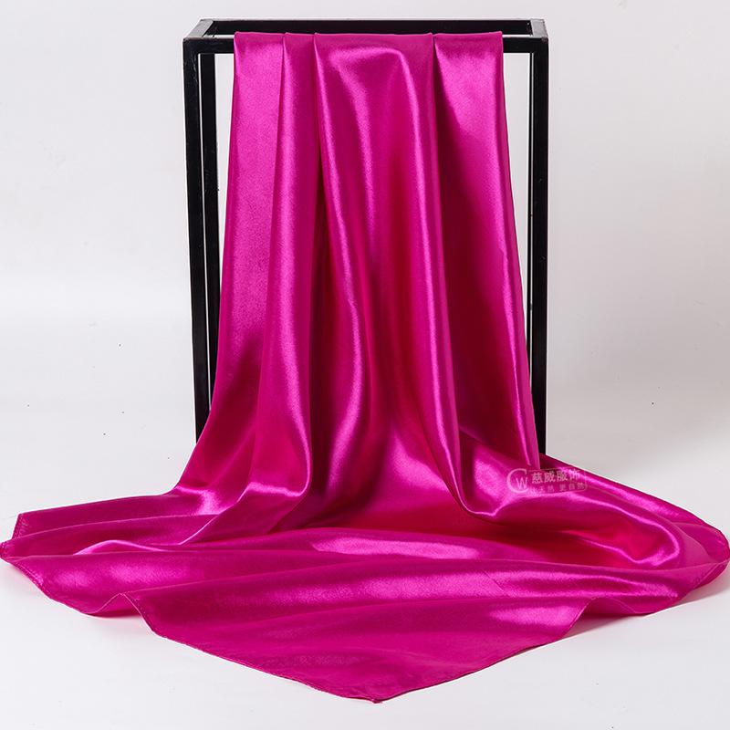 Spring/Summer New Women'S Silk Scarf 90 * 90cm Simulated Silk Twill Square Scarf Fashion Printed Large Square Scarf Professional Scarf