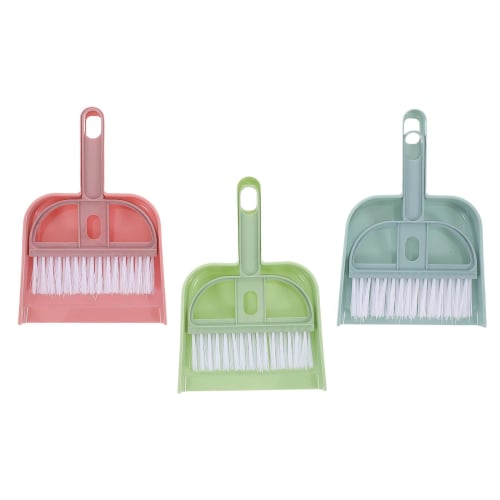 Cabilock 3-delt Mini Kost og Støvbrettsett med Børste for Bord, Kompakt Støvbrett og Børste for Rengjøring av Bord, Biler, Skrivebord, Tastaturer, Benkeplater, an