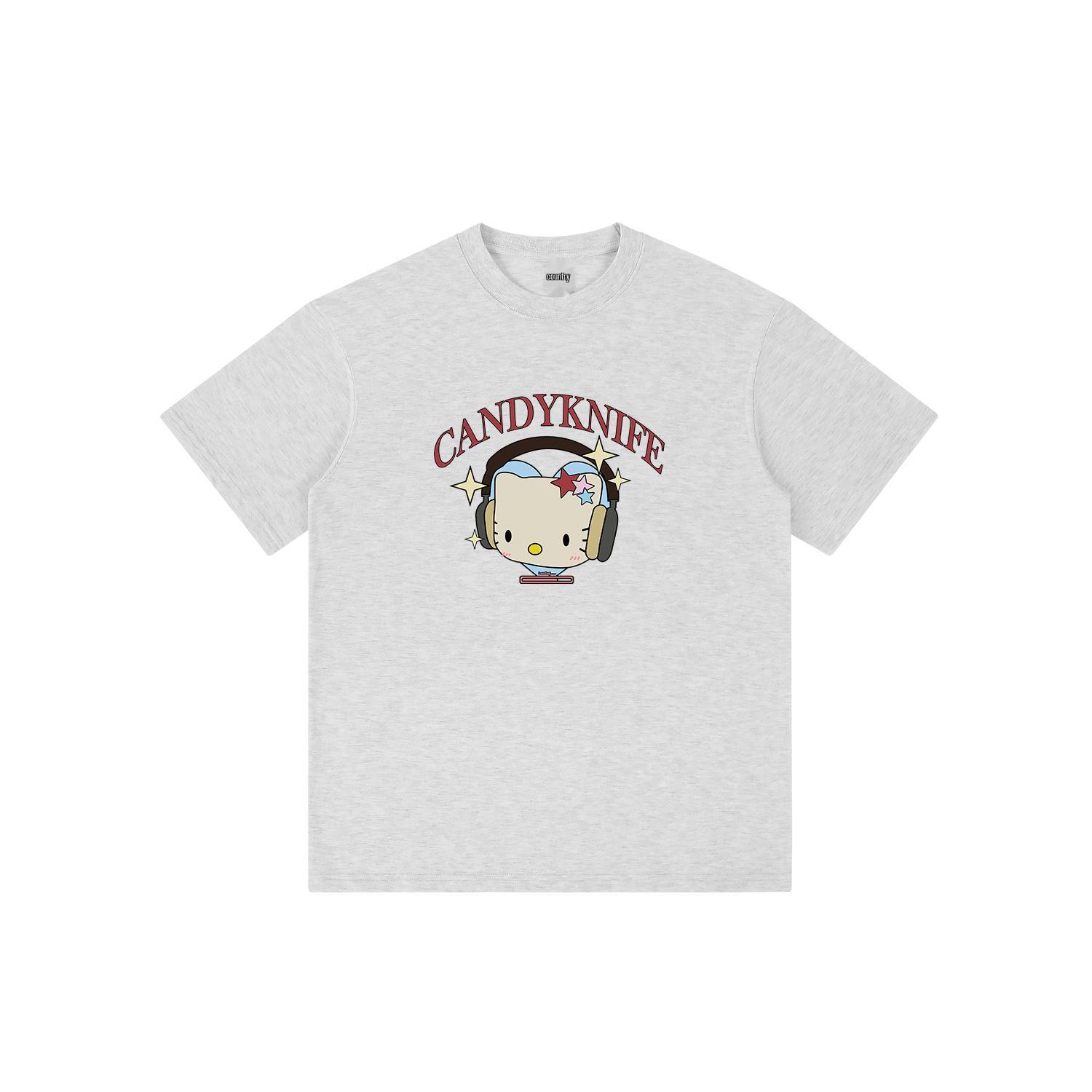 

Unisex American Retro Cartoon Kitten Heavyweight Crew Neck T-Shirt 2XL