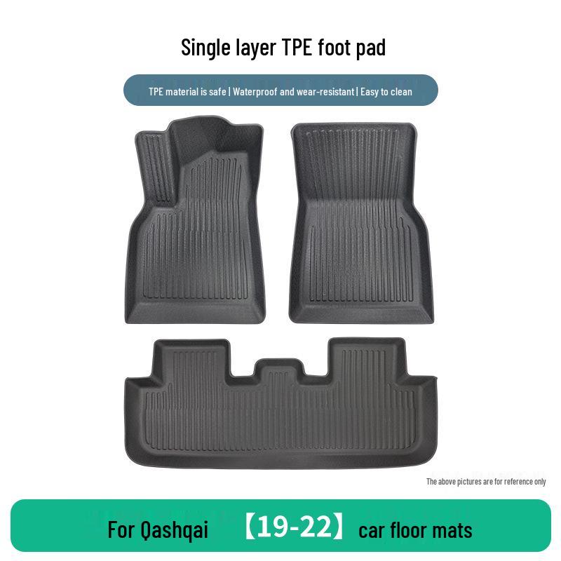 TPE Floor Mats for Nissan Qashqai 2019-2022, Wear & Dirt Resistant.