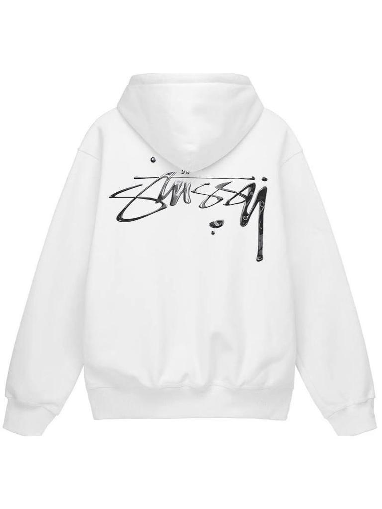 Unisex Heart Mercury Print Heavyweight Hooded Sweatshirt - Trendy STUSS Original