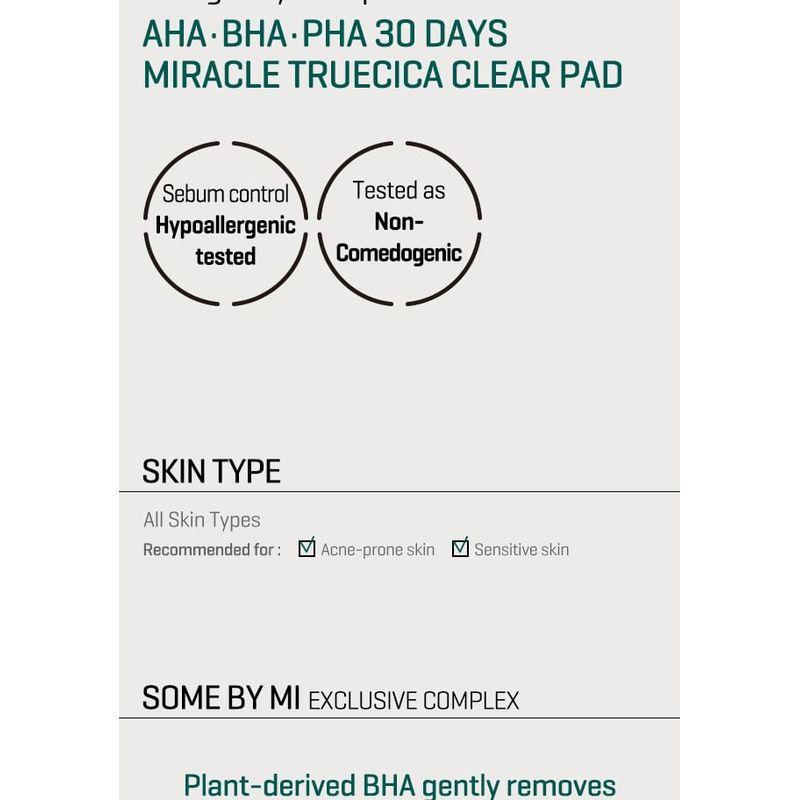 SOME BY MI - AHA, BHA, PHA 30 Days Miracle Truecica Clear Pad