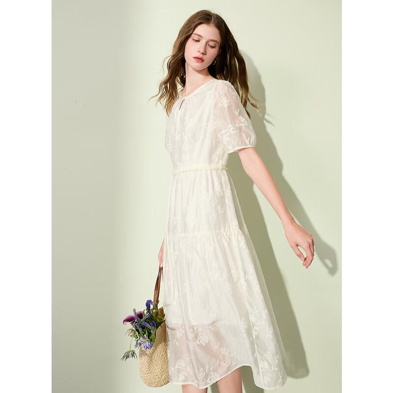 Sancai Lyocell Embroidered A-line Maxi Dress