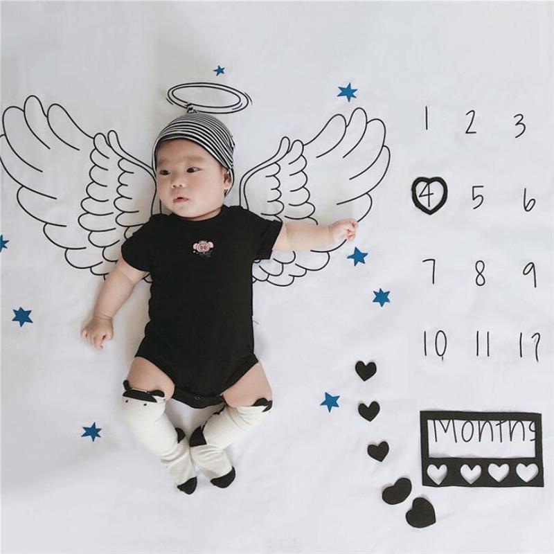 Creative Baby Milestone Photo Blanket – Posing Prop with Number Background for Photography
