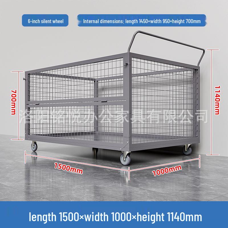 Warehouse Mesh Cart - Multi-Functional Folding Hand Truck for Silent Transport and Load-Bearing Handling