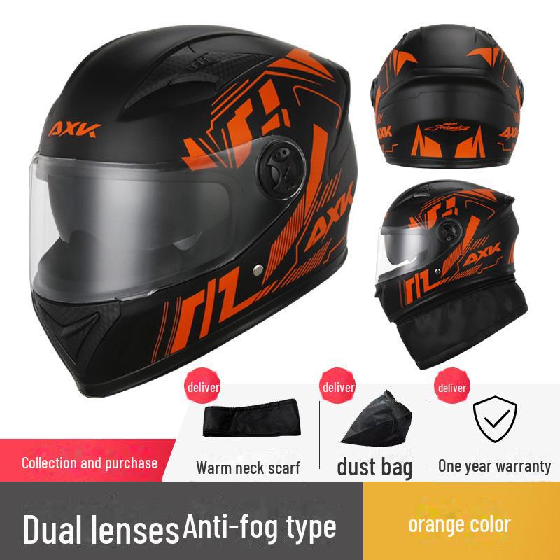 Men's Electric Bike Winter Full Helmet: Motorcycle Style, Safety Certified.