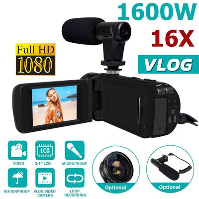 16MP Profesjonalna Kamera Wideo HD 1080P Kamera Wideo Noktowizja Kamera HD IPS 18x Zoom Cyfrowy Kamera Z Mikrofonem 2,4 Cala