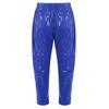 Pantaloni Street Dance Unisex per Bambini Vita Elastica Pantaloni a Carota Pantaloni Harun Pantaloni da Performance con Paillettes Lucide
