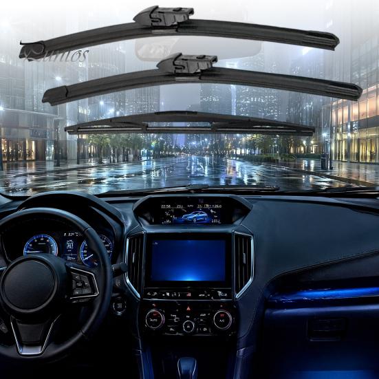 Heavy Duty Car Wipers 3Pcs Beam Wiper Blades Set for Subaru Forester SK 2018-2024, Window Cleaning 26"+16"+14" Silent Front Rear Blades, Original