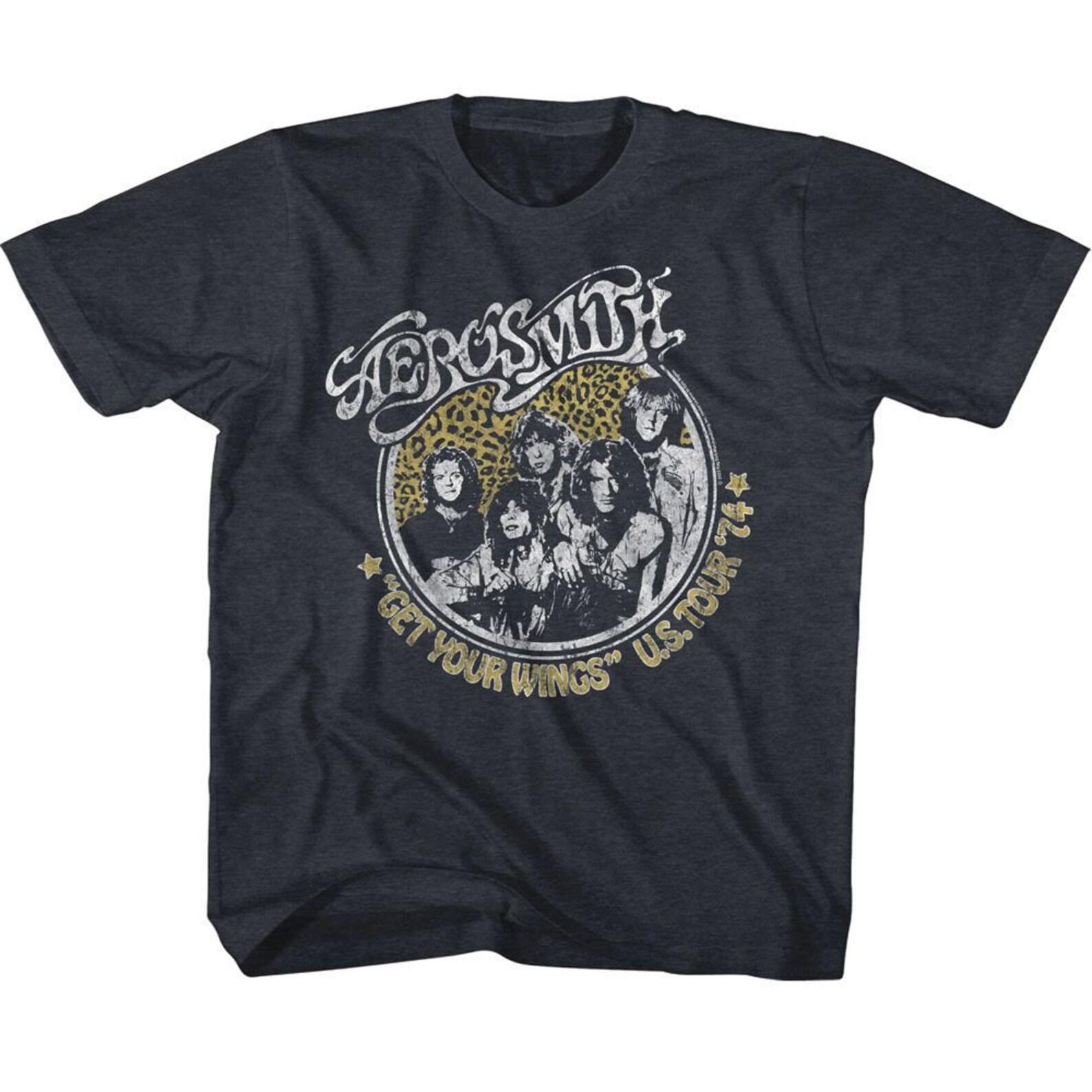 Aerosmith Get Your Wings Vintage Navy Youth T-Shirt 160