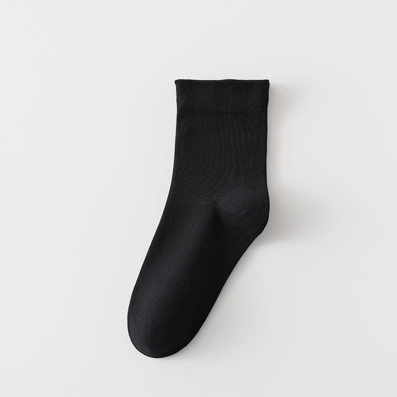 Men's Pure Cotton Autumn-winter Mid-length Socks with Antibacterial, Sweat-absorbing and Odor-preventing Properties. Cotton Business Men's Socks.
