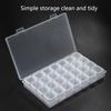 Jewelry Organizer Clear Bead Container 28 Compartments Removable Storage Box