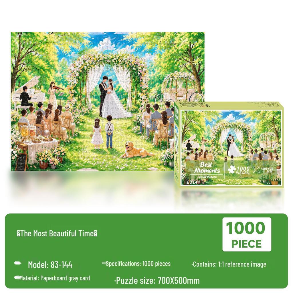 1000-Piece Famous Painting Landscape Jigsaw Puzzle for Adults - Decompression Toy
