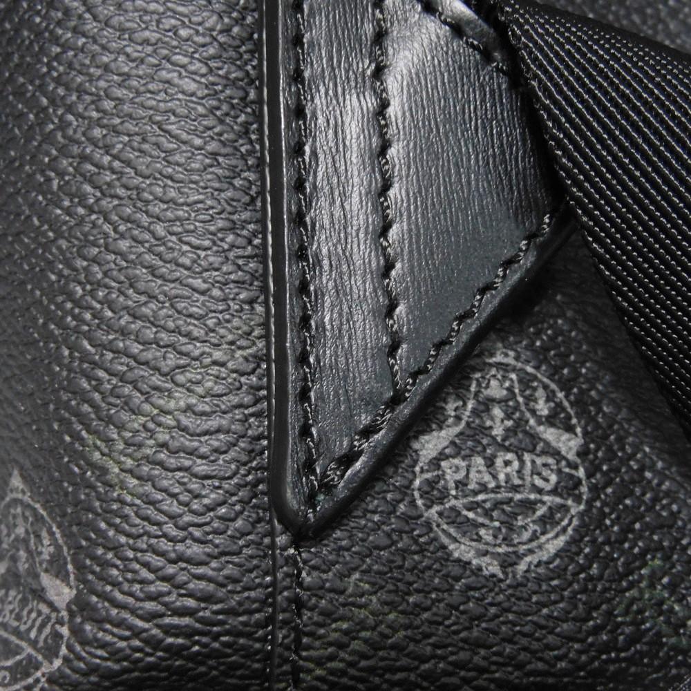 Used 11828 Hiker Daypack 7927 New Logo Emblem Signature Cocoa Brown Crest Black Made in Italy Men's from Japan AUTHENTIC