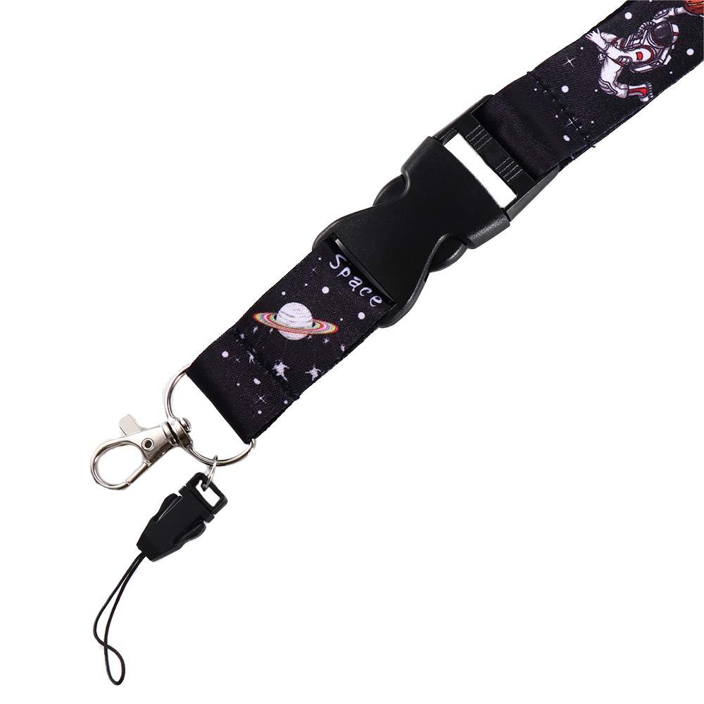 Ring Holder Mobile Phone Strap Outer Space Neck Straps Astronauts Lanyard Stars Pattern Hang Ropes