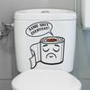 Simple Black and White Wall Sticker Toilet Bathroom Decoration Self-adhesive Waterproof PVC Toilet Sticker