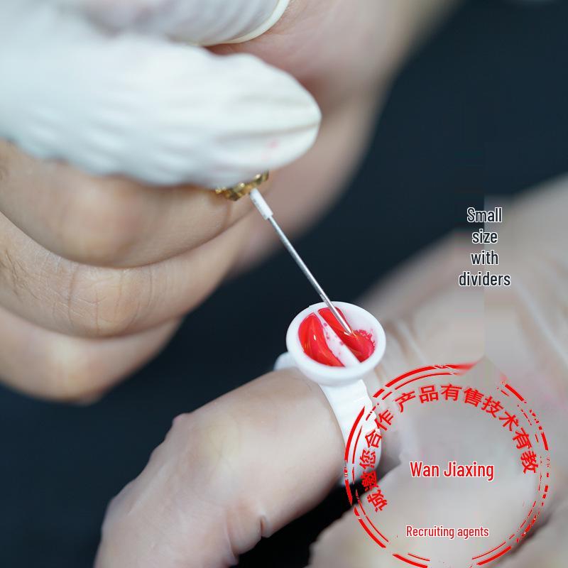 Microblading & Tattoo Pigment Ring Cups for False Eyelashes Makeup - 100 Pieces