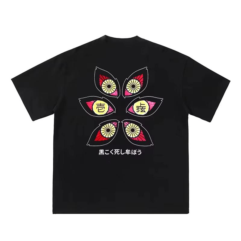 Fashion Summer Hot Japanese Anime Print Short Sleeve T-shirt High Quality Cotton Men's Clothing Cool Loose Kid Oversized t-shirt