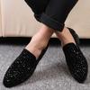 Fashion Formal Shoes Men Rhinestone Mens Dress Shoes Slip On Loafers Men Wedding Shoes Moda Italiana De Hombre Bona Zapatos Zapatillas